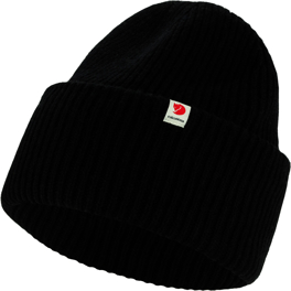 Fjällräven Fjällräven Heavy Beanie Unisex Caps, hats & beanies Black Main Front 79955