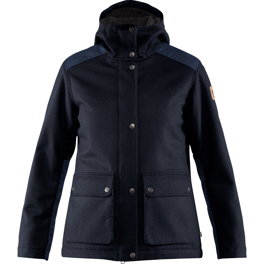 Fjällräven Greenland Re-Wool Jacket W Women’s Outdoor jackets Blue Main Front 21318