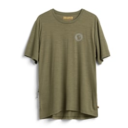 Fjällräven S/F Wool T-shirt M Men’s T-shirts & tank tops Green Main Front 58541